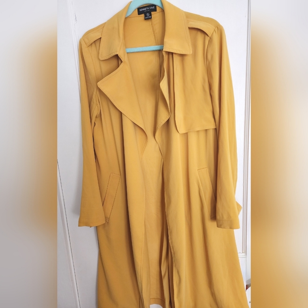 Kenneth Cole Duster - Size S-  Dark Mustard